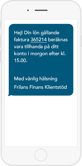 Du får betalt inom 5 bankdagar